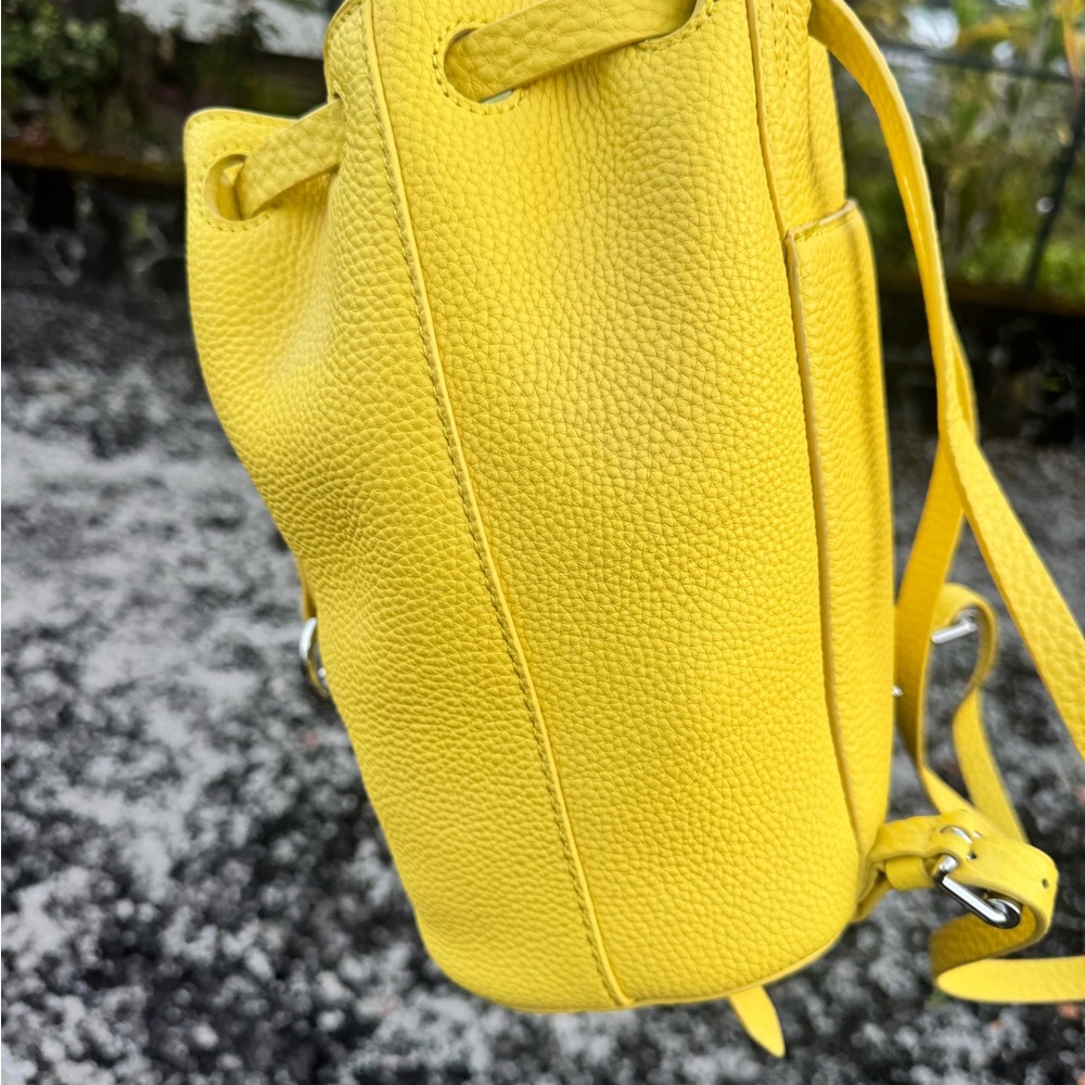 Rebecca Minkoff Yellow Pebbled Leather Backpack Bag - Picture 6 of 10
